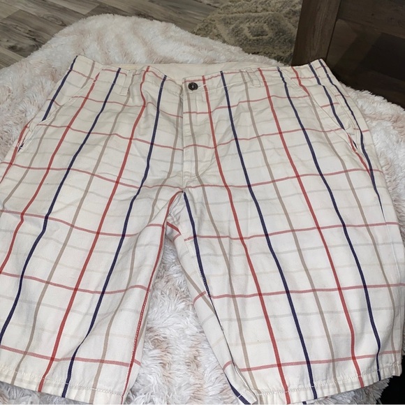 Levi's Other - Levi's Red and Blue Flat Front Shorts